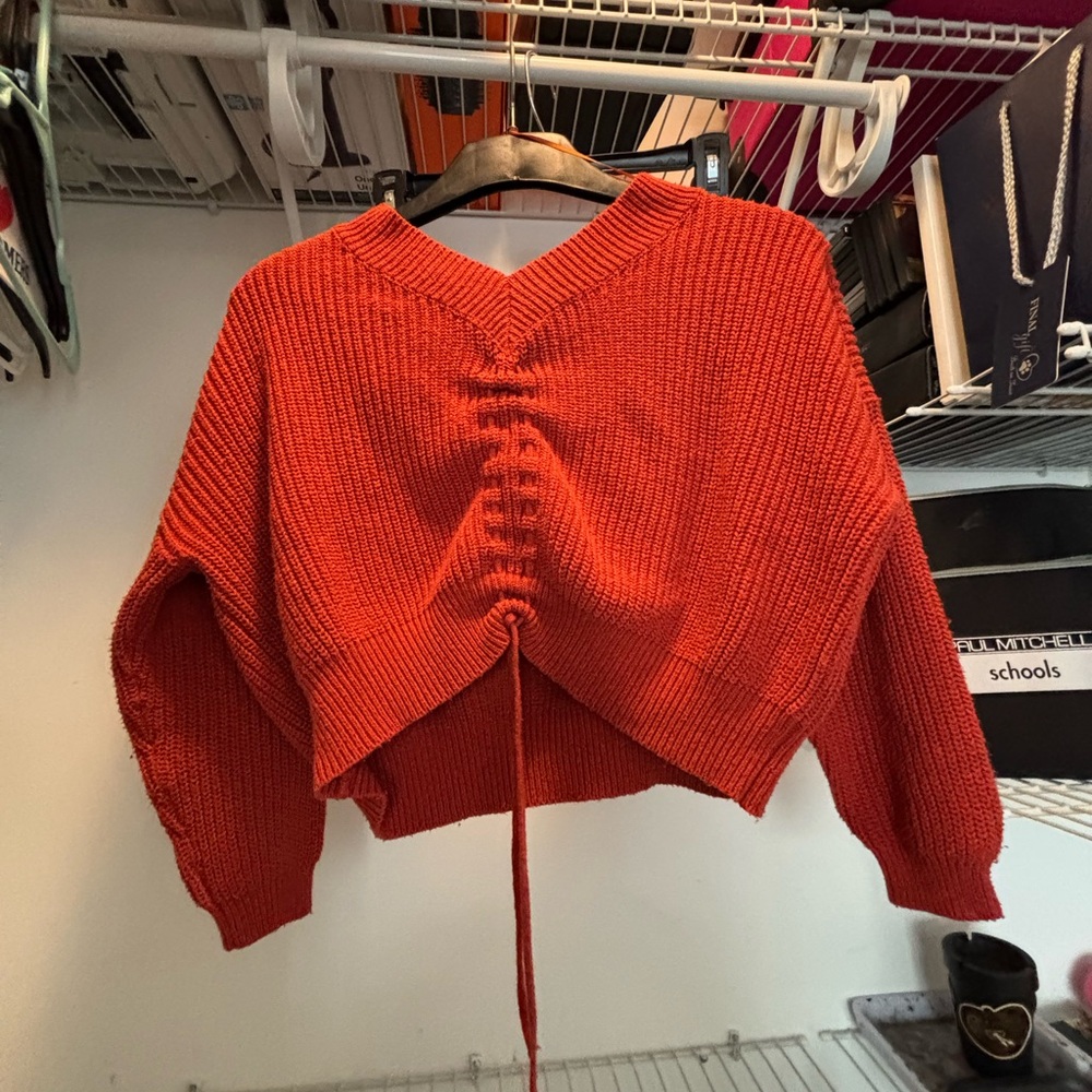 Cozy Orange Knit Sweater